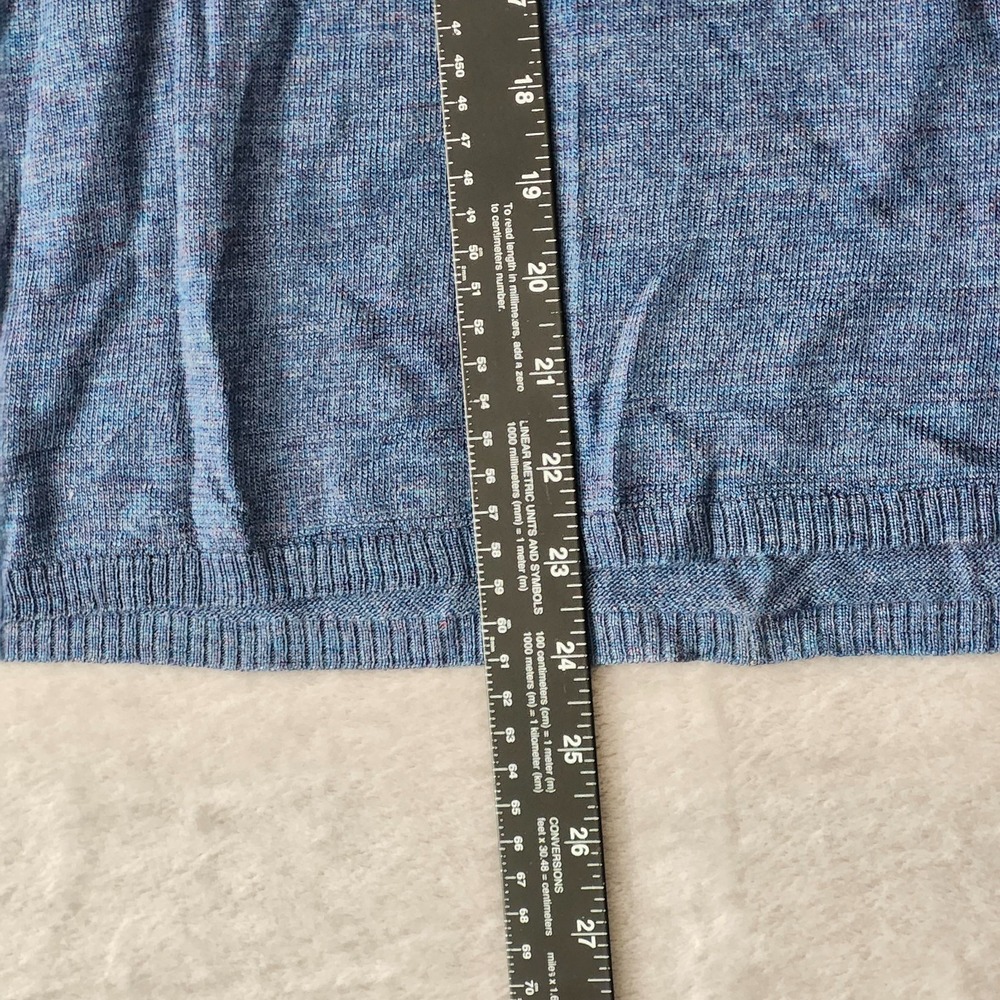 Sag Harbor Womens 2XL Blue Mock Neck Short Sleeve Knit Top New - Picture 8 of 15